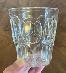 Antique Mid 19th c American Classical Ashburton Flint Glass Whiskey Tumbler 1850