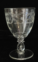 Heisey Lariat Fine Crystal with Moonglo etching