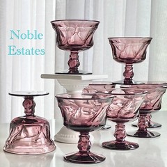 Vintage Fostoria Jamestown Purple Glasses (circa 1960 – 1970) – Set of 9