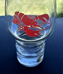 Red Lobster Collectible Hurricane Drinking Glass 6 3/4″ Tall, Set of 2