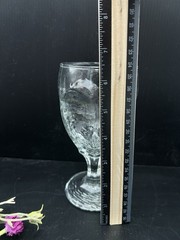 Libbey Chivalry Clear Water Goblets Set of 4 Textured Paneled 10 oz – 5” Vtg