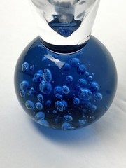 Vintage Bubble Ball Base Shot Glass Cordial Shooter Cocktail Bar Set 8 Stemless