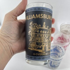 Vintage Souvenir Highball Glasses Maryland Virginia Williamsburg Georgia Lot 6
