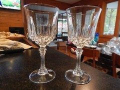 PAIR of 2 CRISTAL d’ARQUES AVIGNON Wine Glass EX COND GREAT HOLIDAY ENTERTAINING