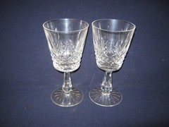 TWO {2} WATERFORD KENMARE 6 7/8″ WATER GLASS CRYSTAL GOBLETS-FREE SHIPPING