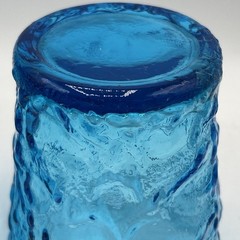 Vintage – Seneca Driftwood – Delphine Blue Crinkle Glasses Set Of 3