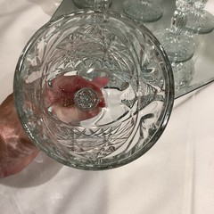 Libbey Hobstar Clear Star of David 7” Wine Water Goblet – Set of 6
