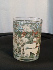 Cera Vintage Tumbler Glass, Unicorn in Captivity Tapestry MCM Collectible