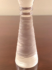Z Gallerie Textured Glass Frosted Stem WINE MARTINI Glasses 8 1/4″ Tall Set of 4
