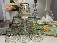 Glass Cup 5 Sets 5 Colors Gift Box 30 Tumblers Daily use Water Juice Soda Tea