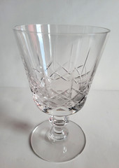 Stuart Glengarry Cambridge Sherbet Water Wine Glasses Set Of Two Diamond Cut