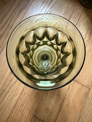Vintage Noritake Perspective Avocado Green Glass Goblet Lot Of 7