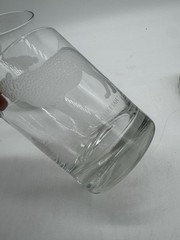 Set of 3 Vtg Georg Jensen Horchow Etched Animal Rocks Glasses Cheetah Crane Oryx