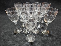 Fostoria Holly Clear Crystal Stemware Set – Mint Condition