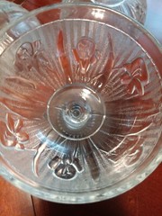 Iris & Herringbone Stemmed Serbert Glass Set#2