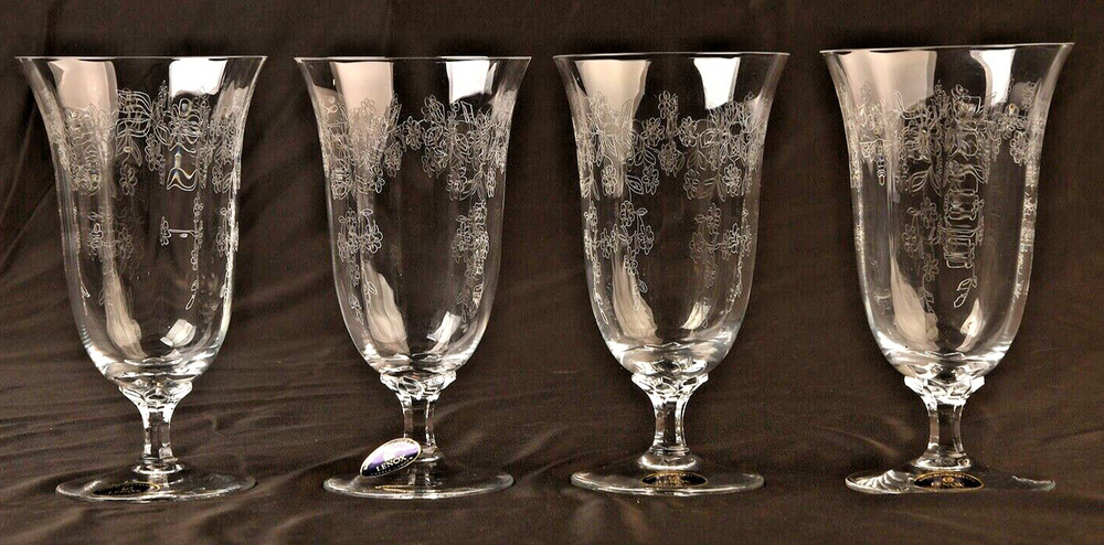 LENOX CASTLE GARDEN ICED TEA (x4) NWT 6.625″ NWT *Hard to Find*