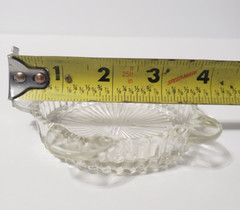 VTG Queen Mary Clear Glass Ash tray 3.5″ round Anchor Hocking Depression Glass
