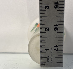 Vintage Milk Glass Tumbler Hand Painted Orange Fruit Juice Glass 3″ Tall