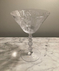 Cambridge Elegant Glass Diane Pattern Champagne/Tall Sherbet Glasses 6 1/4″