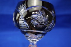 Echt Bleikristall Deep Ruby Wine Goblet, 8 1/4″, NWT Handgeschliffen (B54)