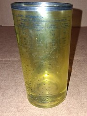 Plymouth Harbor Mass. Glass Tumbler, Yellow, Tourist, Souvenir