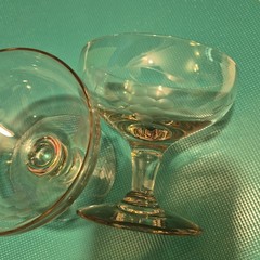 Set of 5 Vintage Princess House Etched Grape Champagne or Sherbet Glasses