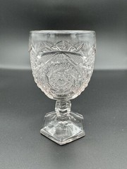 EAPG U.S. Glass # 15101 COMET aka Buzz Star, Whirligig Goblet 1907