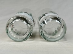 Christmas Drinking Glass Horse Sleigh Winter Snow Vintage 12oz Tumbler Set of 2