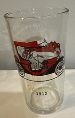 Vintage 1950s Hazel Atlas Antique Car Tumblers Set Ford Chevy Buick