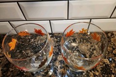 Libbey Fall Leaves Goblet Set 7″ Tall 16oz Free Shipping