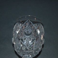 VINTAGE EAPG HOBSTAR PRESSED CORDIAL CLEAR GLASS 4″ TALL