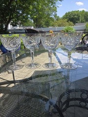 Gorham Rosewood Crystal Wine Glasses Contemporary Set Of 4