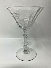 Glastonbury – Lotus Vesta Clear 6″ Champagne Sherbet Glass (HOLDS 6 oz full)