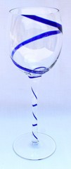 Home Essentials – SWIRL BLUE – 9″ WINE GLASS