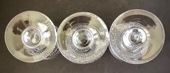 Set of 3 Antique Early American Flint Glass Wines c. 1825 – McKearin GII-18