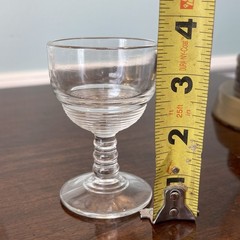 7 Anchor Hocking Manhattan Art Deco Cordial Sherry Wine Glasses Vintage Ribbed