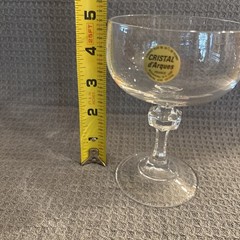CRISTAL D’Arques France 24% Lead Champagne Coup Set of 2 “PARIS ROYAL” NEW !!!!