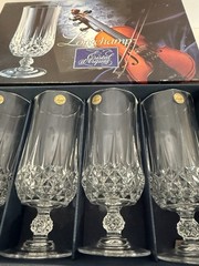 4 Cristal d’Arques France LONGCHAMP Iced Tea Water Glass Goblet Lead Crystal