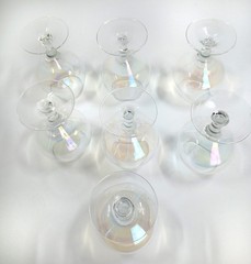 Set of 7 Vintage Crystal Brandy Snifters – 4.75” Tall
