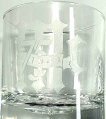 Nice Heavy Bottom Whiskey/Double Old Fashioned 12oz Glasses Etched with a Logo