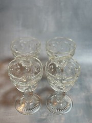 4- Bartlett Collins St. Genevieve Clear Wine Glasses Vintage 1960’s
