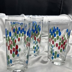 MCM Five Multicolor Grapes Tumblers Water / Juice Glasses. See pics.