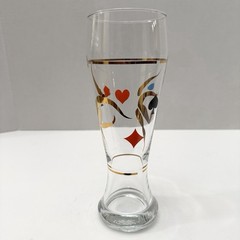 Ritzenhoff Heinz Te Laake Pilsner Glass Playing Card Suits Signed 17cm