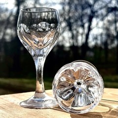 Nachtmann Sonja Crystal Cordial Glasses Liqueur Set Of 2 German Cut Glass VTG