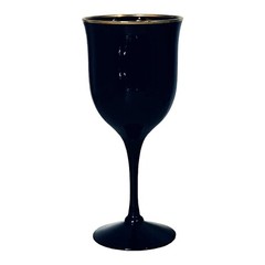 Noritake REMEMBRANCE EBONY Black Gold Trim Wine Water Iced Tea Glass NEW CHOOSE