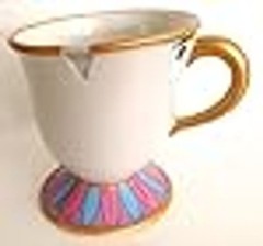 Character Face Pedestal Mug Cream With Gold Trim