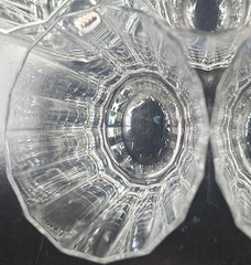 5 Dansk Oval Facette Old Fashioned Vintage Clear Panel Whiskey Rocks Finland Lot