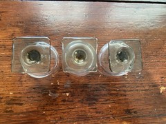 Rosenthal Linear Smoke Crystal Cordial Glasses 2 1/2 Inches Lot of 3