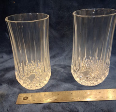 Set of 2 Cristal D’Arques Longchamp Highball Glasses 24% Lead Crystal 12 oz