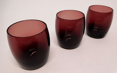 Dark Purple Small Glass, Juice Shot VNTG Bar – Set of 3 – Tumbler Blown Glass